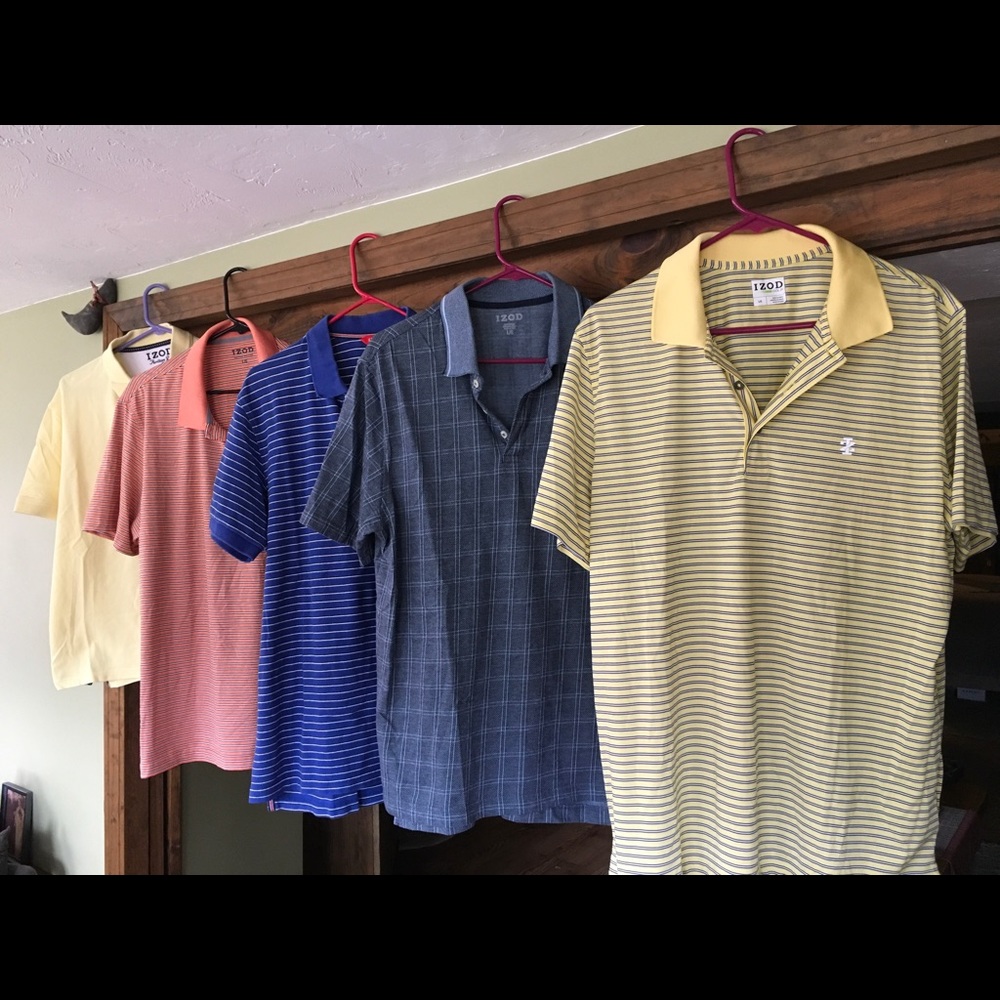 IZOD shirts, ALL for$8 size large, new condition